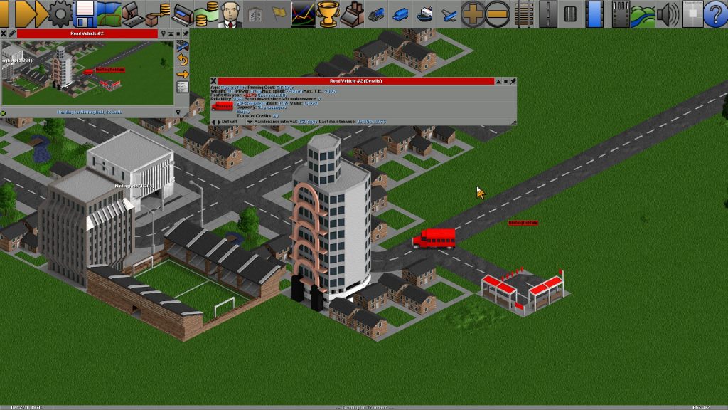 Screenshot of openttd business simulation